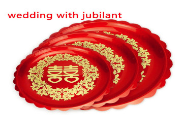 2015 red luxury fashionable fancy candy display rack for wedding made in china