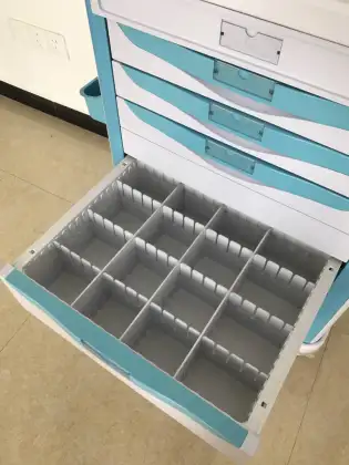 hospital abs trolley medical emergency trolley with drawers