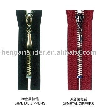 metal zipper long chain,antique brass zipper