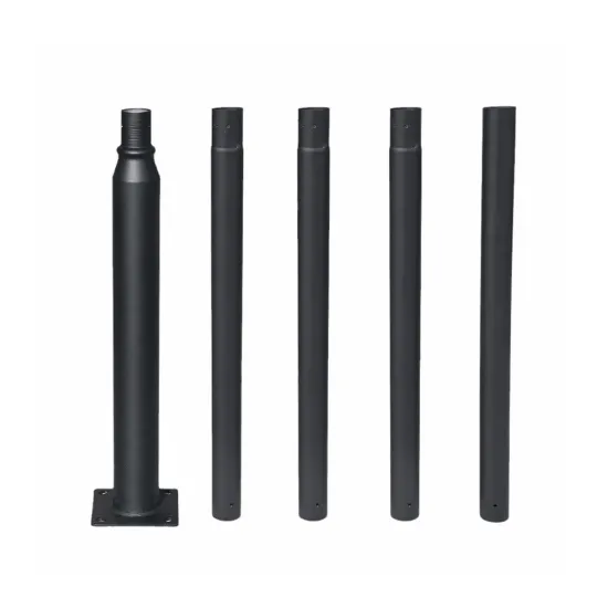 Split Type Solar Garden Lighting Street Lamp Poles: Available in 3m, 4m, 5m, and 6m