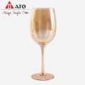 ATO Custom Christmas Amber Color Red Wine Glass