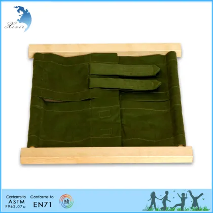 Montessori practical life dress materials eco-friendly montessori materials