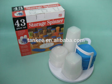 plastic food container or spin storage containers