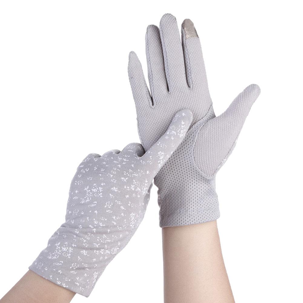 Women Sunscreen Gloves Spring Summer Lace Stretch Touch Screen Glove Anti-UV Wrist Short Slip Resistant Breathable Driving Glove