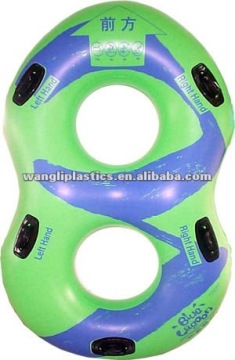 PVC 8 Shape Inflatable Tire Swimming Ring for Two Person