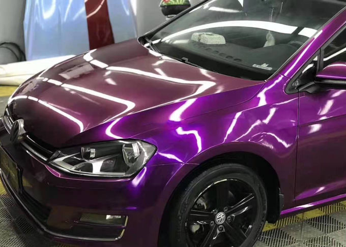 Ultra Metallic Super Glossy Purple Color Pearl Metal Vinyl Car Wrap Air Channels 0