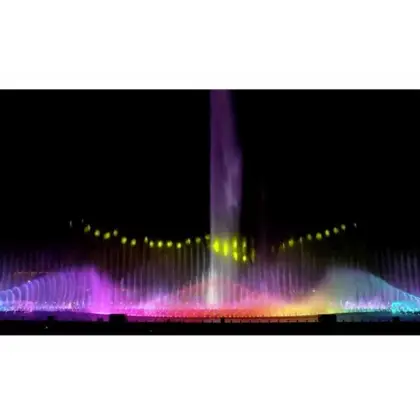 Music controlled flowing fountain
