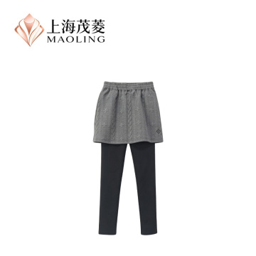 Pantalones largos elegantes con falda pantalón para mujer