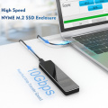 NVME -protocol M.2 NVME tot USB3.1 Gen2 -case