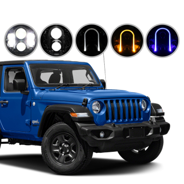 7 inci 80W LED Headlamp - Cahaya Offroad Beam High/Rendah untuk Wrangler TJ JK CJ