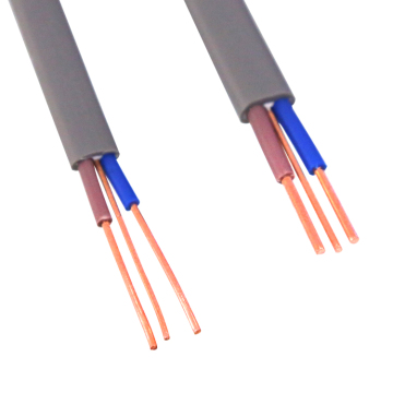 Câble électrique d'éclairage en PVC plat Twin et Earth