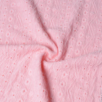 Sólido DTY Crepe Jacquard Fabaric para prendas de vestir