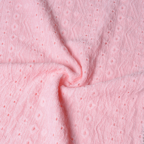 Sólido DTY Crepe Jacquard Fabaric para prendas de vestir