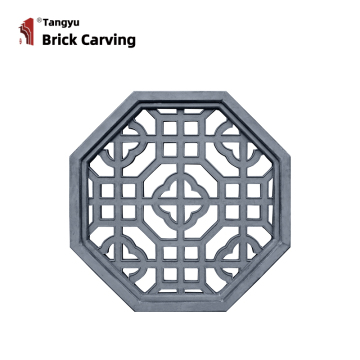 Octagonal hollow window on the fence