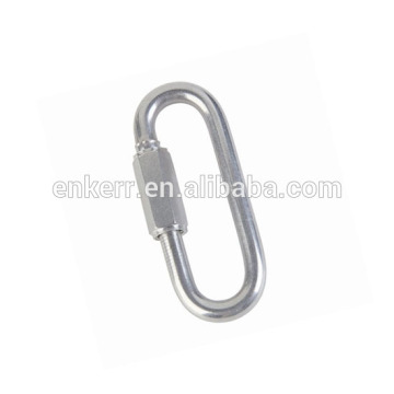 Oval shape steel quick link carabiner