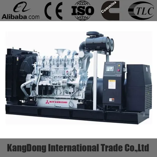 CE Approved Electrical Governor 480KW Mitsubishi Open Type Diesel Generator Set