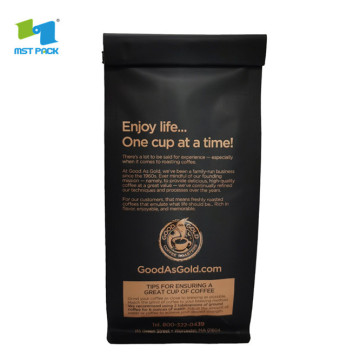 250grs foil laminated matte black bag for coffee