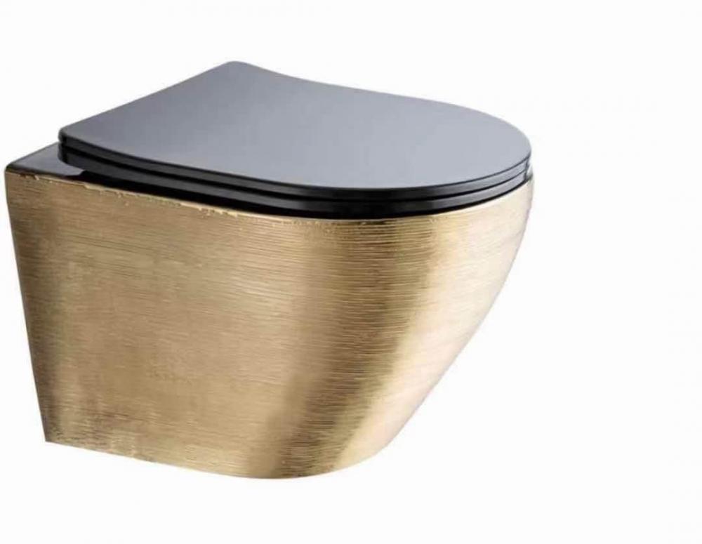 Gold Wall Hung Toilet 1