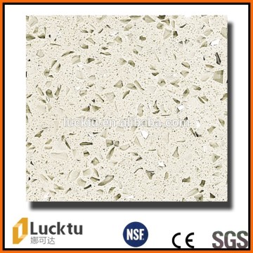 white sparkle artificial quartz stone salb for countertop
