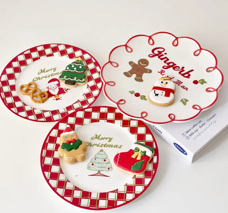European-style luxury Christmas plate