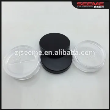 As plastic Loose powder jar/mineral cosmetics jars