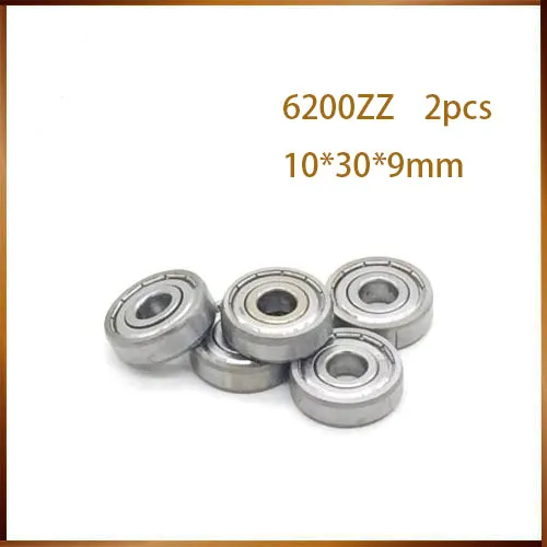 6200zz High Temperature Bearing 6200ZZ 6201ZZ 6202ZZ 6203ZZ 6204ZZ 6205ZZ ( 2 Pcs) 500 Degrees Celsius Full Ball Bearing