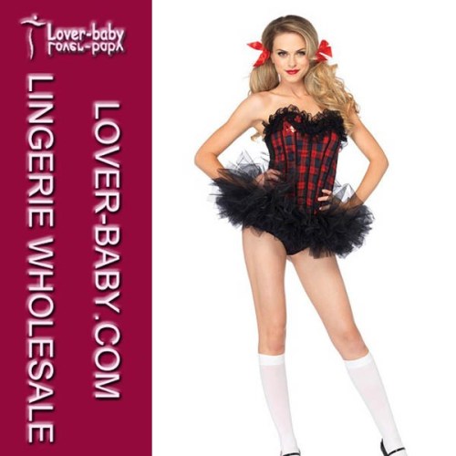 Sex Lingerie Corset Bustier Corset Skirt (L1039)