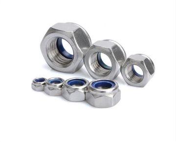 SS 304 Nylock Nuts Plain