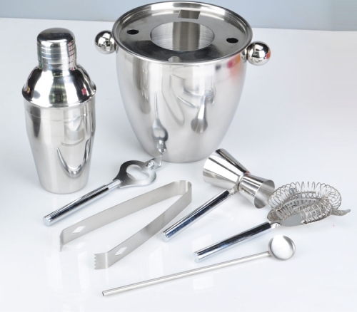 350ml Stainless Steel Ice Bucket with Cocktail Shaker and Shaker