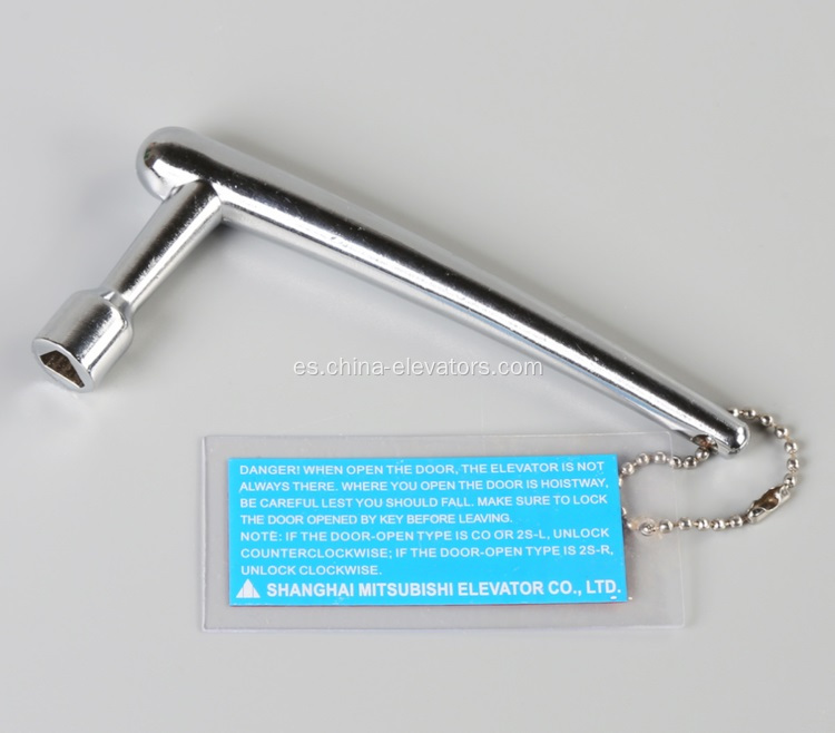 Llave de desbloqueo de la puerta de aterrizaje para ascensores Mitsubishi