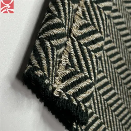 Herringbone Woolen Tweed Fabric For Winter Coat