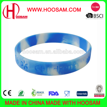 Silicone Custom Bracelet, 100% Silicone Material, Eco-friendly, Customized Logos are Accepted
