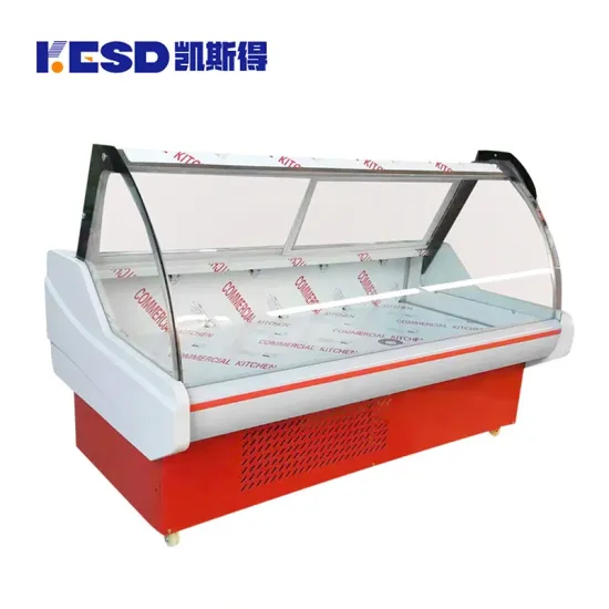 for Butcher Shop Deli Meat Cold Display Refrigerator in Supermarket Deli Case