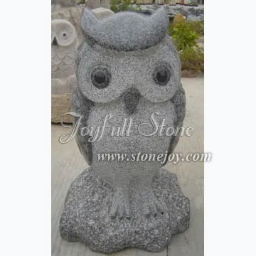 Stone Material Owl Sculpture, Garden owl