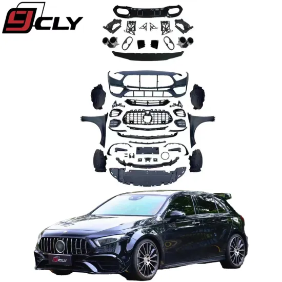 CLY Auto Parts Car Body Kit for Mercedes-Benz A-Class W177 - A45S AMG Front and Rear Bumper with Grill Upgrade