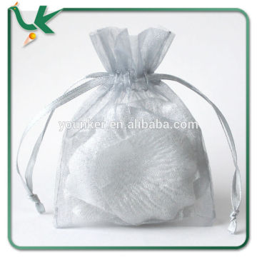 China Wholesale 3'' x 4'' Silver Organza Bag