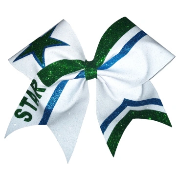 Noeud à Cheveux Cheerleading Paillettes - Taille 7x8 Pouces - Marque Envy Cheerleading Bows - Neuf Avec étiquettes