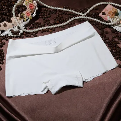 Summer Women's Ultra-thin Ice Silk Plus Size High Elastic Boxer Shorts