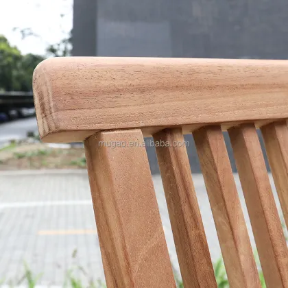 Folding Teak Outdoor Furniture Set: Terrace Wood Chair and Small Table