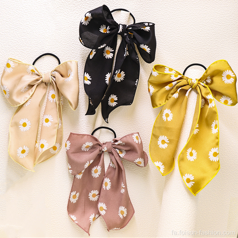 نگهدارنده دم اسبی بند لاستیکی گلدوزی دیسی