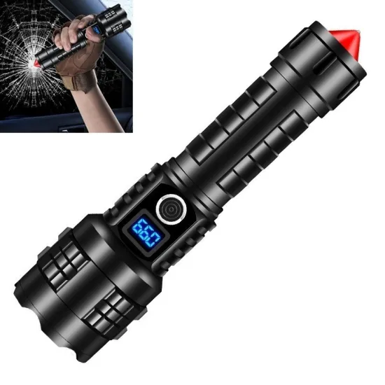 Super Bright ZOOM LED Flashlight: A Tactical Metal Waterproof Torch Light with USB Rechargeability and Long Range XHP70 LED Technology