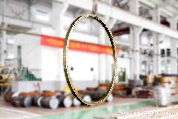 movable seal ring forging for spherical valve assembly