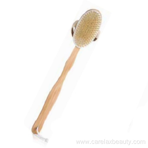 Bristle And Wood Detachable Handle Bath Body Brush