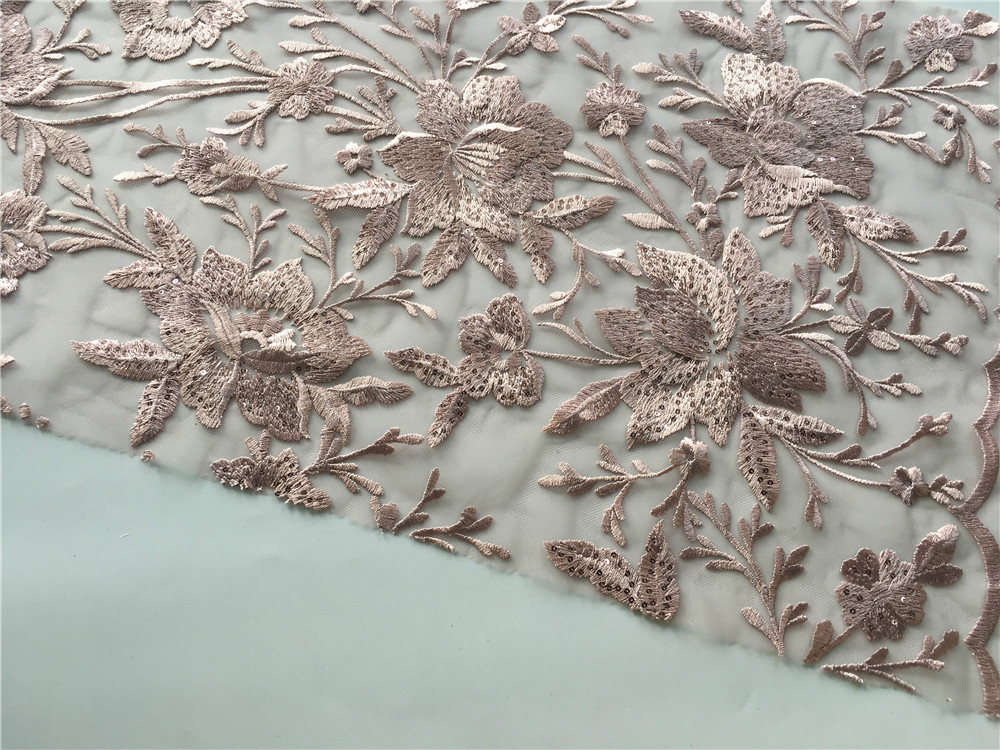 Pink Embroidery Fabric