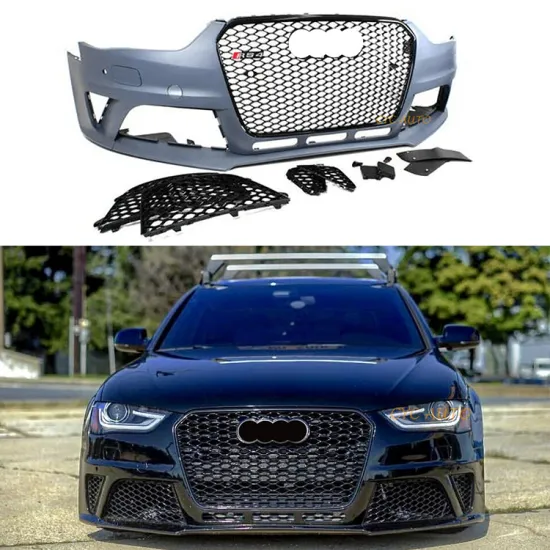 Hot Sale Car Front Bumper with Black Mesh Grille Kit for Audi A4/S4 8K 2013-2015