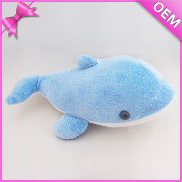 35cm Long Embroidered Logo on Body Lovely Sea Animal Plush Dolphin Toy For Baby
