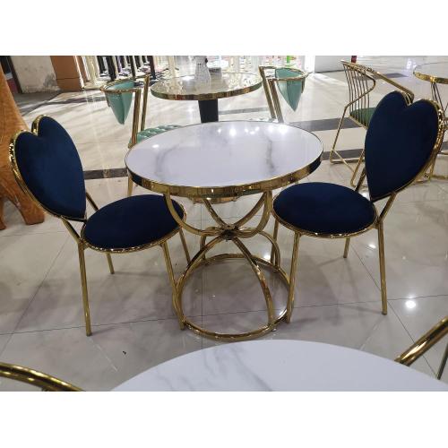 Coffee Table And Chairs Nordic Style Iron Metal Frame Velvet Dining Chair Factory