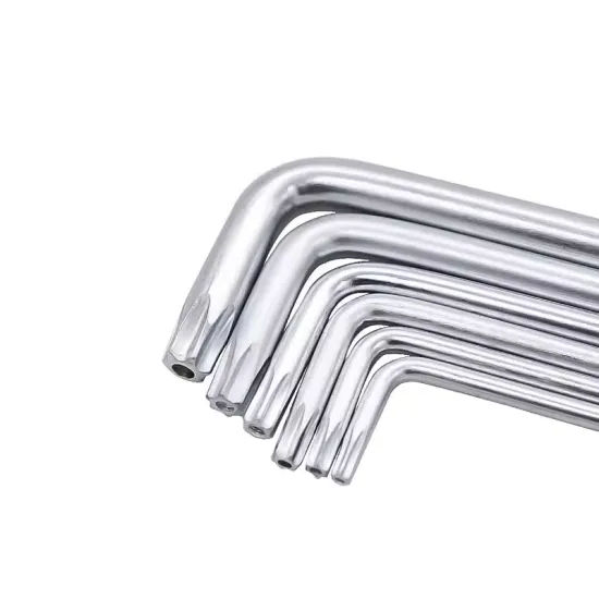 Anti-Theft T10-T50 Torx Key Wrench: L-Shaped Long Hexagon Tool for Security Needs