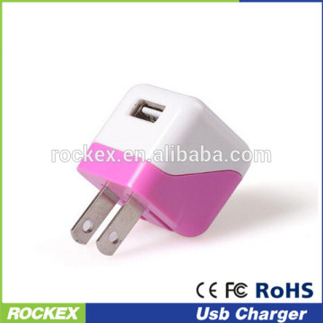 Wholesale Mini colorful folding plug USB Wall Charger