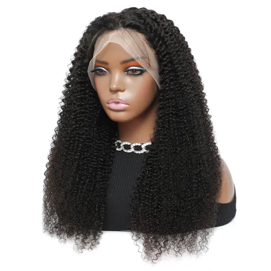 Indian Kinky Curly Human Hair Wigs For Black Women,Kinky Curly Full Lace Wig With Baby Hair, Virgin Kinky Curly Full Lace Wig